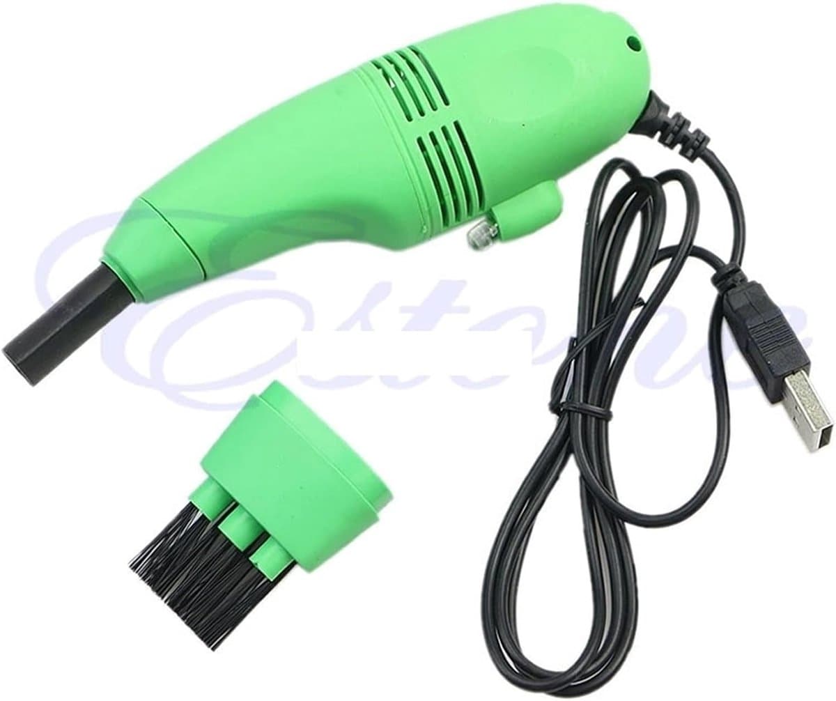 Mini Stofzuiger - Toetsenbord Reiniger - Computer Schoonmaken - USB Aangedreven - Handzaam Formaat - Groen — afbeelding 1
