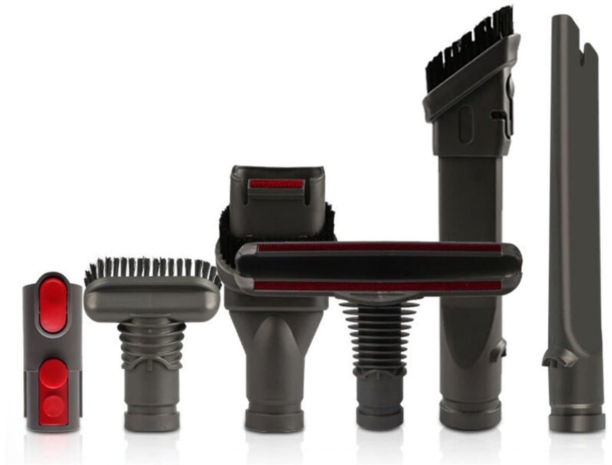 Accessoireset voor geschikt voor Dyson stofzuigers (6-delig): Zuigkoppen V6 dc35 / 45 / 52 / 58 / dx901, Borstelkopset — afbeelding 1