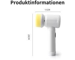 Elektrische vloerreinigingsborstel, multifunctionele handborstel Geschikt voor 8 borstelkoppen.