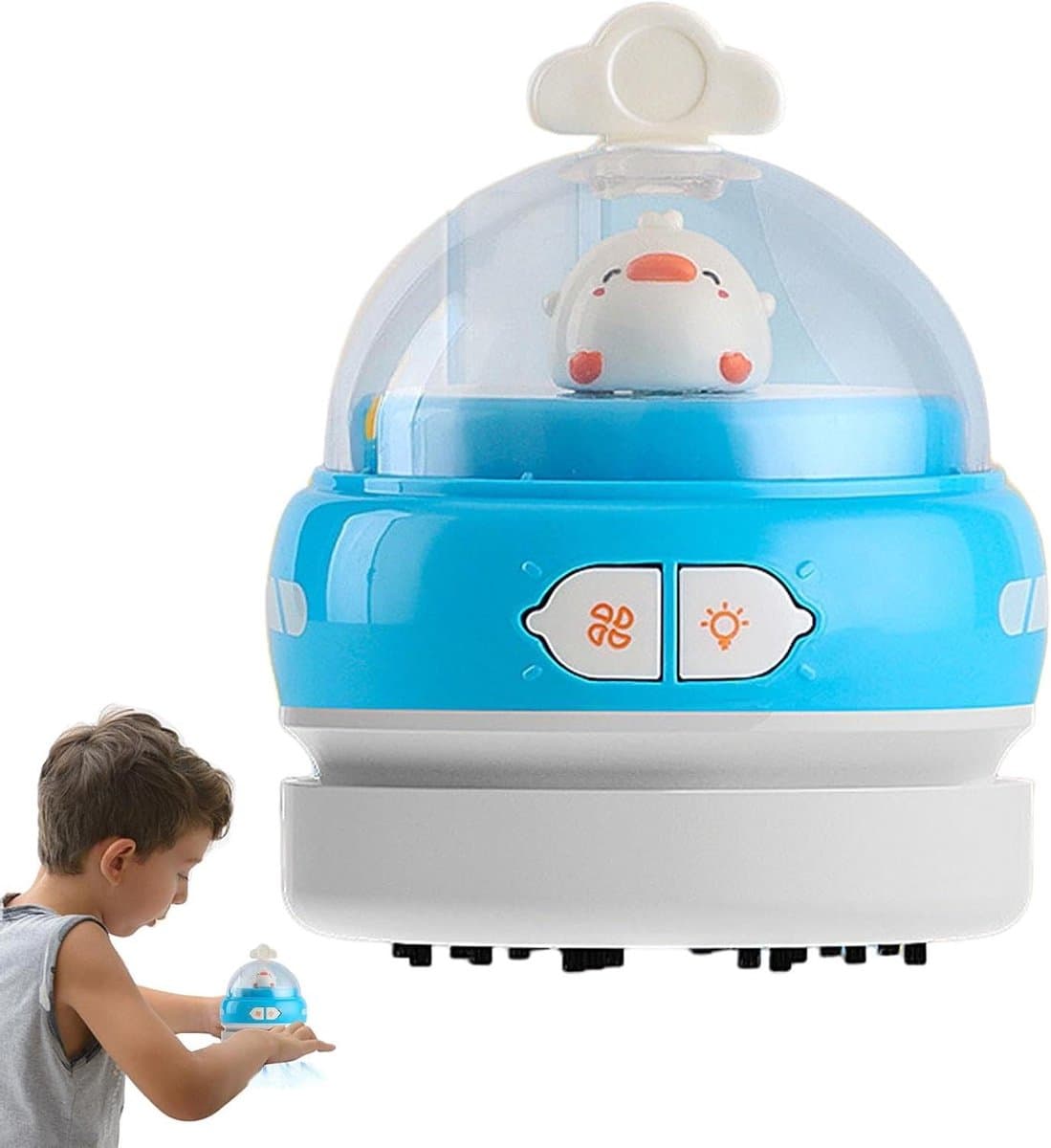 Desktop Stofzuiger - Mini Stofzuiger - Bureau Schoonmaken - USB Oplaadbaar - 11.9 x 9.1 cm - Blauw — afbeelding 1