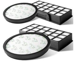 Set van twee HEPA-filters geschikt voor Rowenta Silence Force Cyclonic 4AAAA stofzuigers (modellen RO76xx, RO7681EA, RO7691EA, RO7690EA, RO7649EA, RO7647EA, RO7663EA, RO7676EA), vervangingsfilter ZR903701 H246 accessoire.