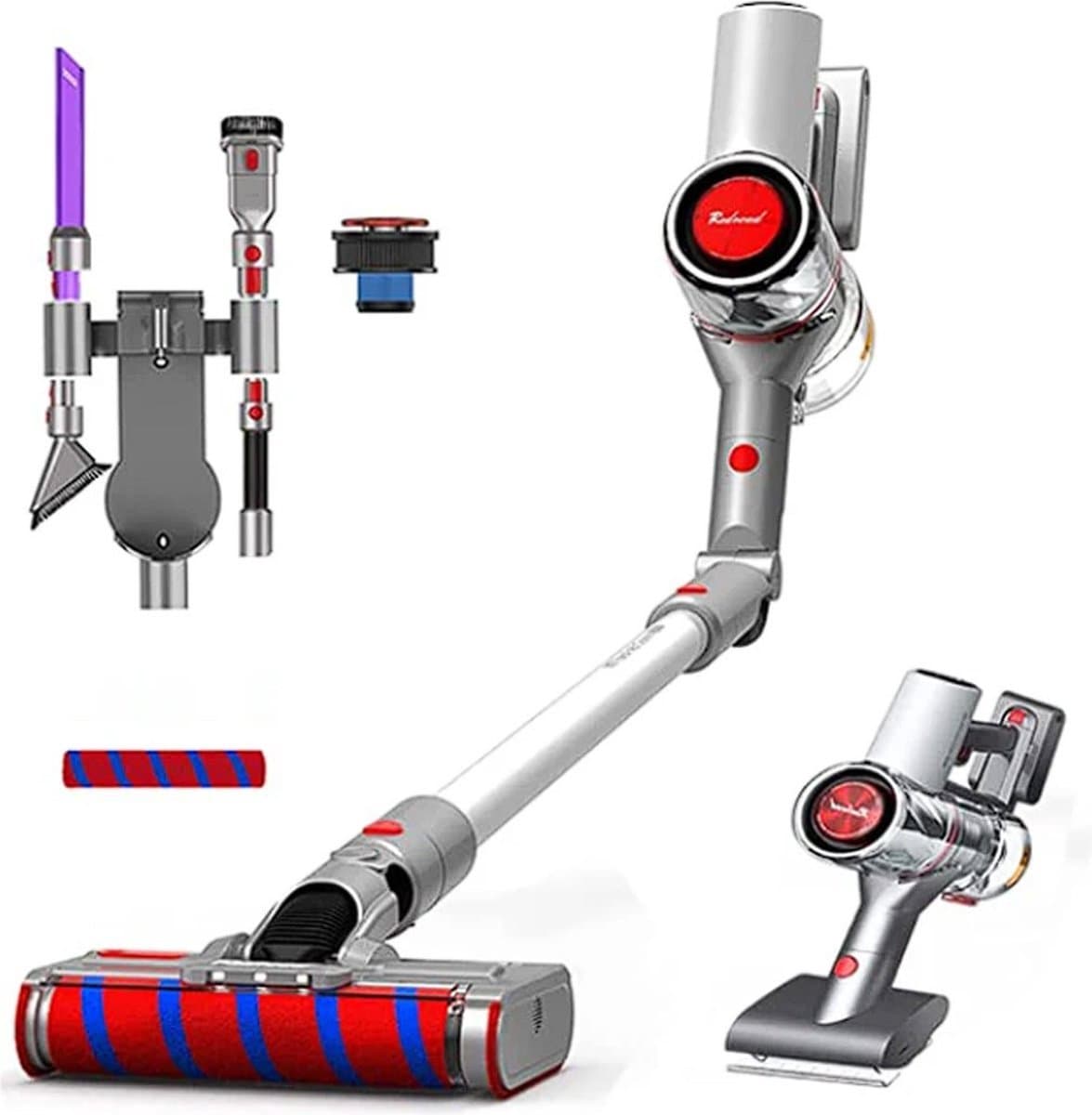 REDROAD V17 - Draadloze Stofzuiger Handheld - 26.5kPa Krachtige Dual Motor - LED - 60min Runtime - 4-in-1 Dubbele Draadloze Borstelveger Merk: Redroad — afbeelding 1
