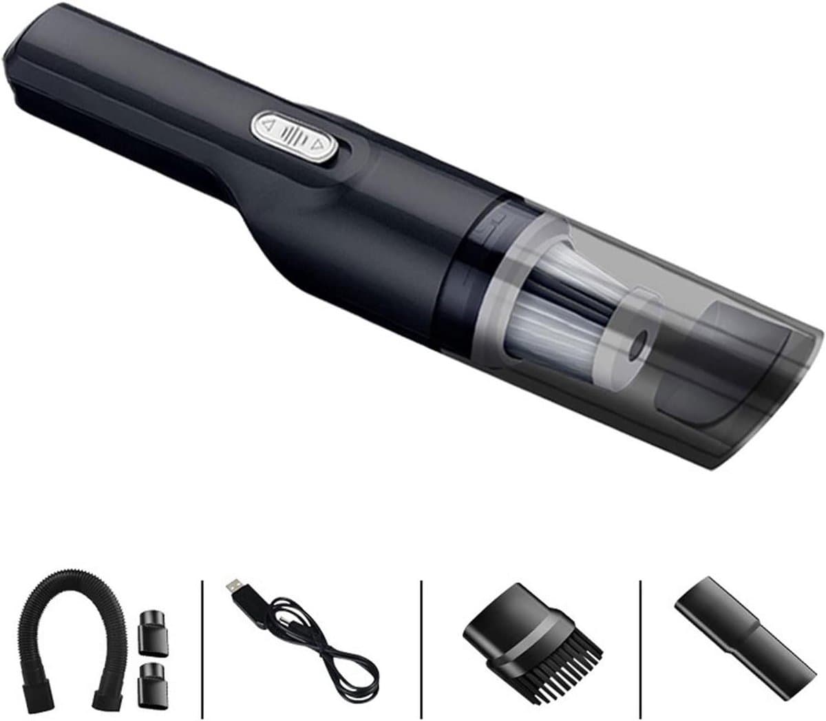 Draadloze Kruimeldief - Handstofzuiger Auto - Snelle Schoonmaak - Hoge Zuigkracht - 6 cm Hoog - Zwart — afbeelding 1