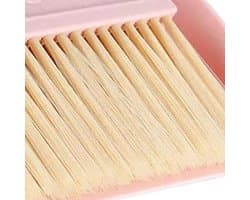 Mini Bezem Stoffer Set - Handbezem Tafelbezem - Kleine Oppervlakken Schoonmaken - Zachte Flexibele Vezels - N.v.t. - Geel