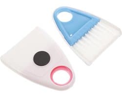 Bezem Stoffer - Reinigingsset - Bureau Opruimen - Compact Ontwerp - 75 Gram - Willekeurig