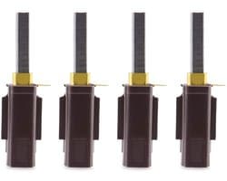 Dailygoods- Koolborstels 4 Stuks - Vervangingsset voor Numatic - Geschikt voor Henry/Hvr200 - Koolstof/Metaal/Plastic - Lengte 7,3 cm - Motorborstels