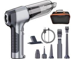Draagbare Stofzuiger - Handreiniger - Auto Interieur - Sterke Zuigkracht - 500 Gram Capaciteit - Zilver
