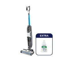 BISSELL CrossWave HF3 Draadloze Steelstofzuiger met Dweilfunctie - 2 in 1 Stofzuiger & Dweil - Vacuum Cleaner Zonder Zak op Accu - Lichtgewicht Vloerreiniger - Reinigingsmachine voor Harde Vloeren - tot 25 Minuten Gebruiksduur - 3598N