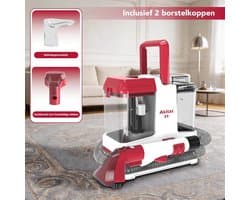 Waszuiger Bank en Tapijt - Akitas X5 Vlekkenreiniger met Tweetanksysteem en Zelfreiniging - Tapijtreiniger voor Bank, Auto, Bekleding en Dierenvlekken - Inclusief Reinigingsmiddel