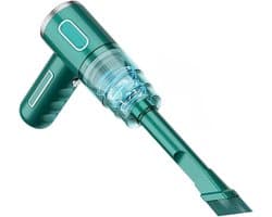 Handstofzuiger Auto - Draadloze Zuiger - Auto Interieur Reinigen - Dubbele Zuigkracht - 500 Gram - Groen