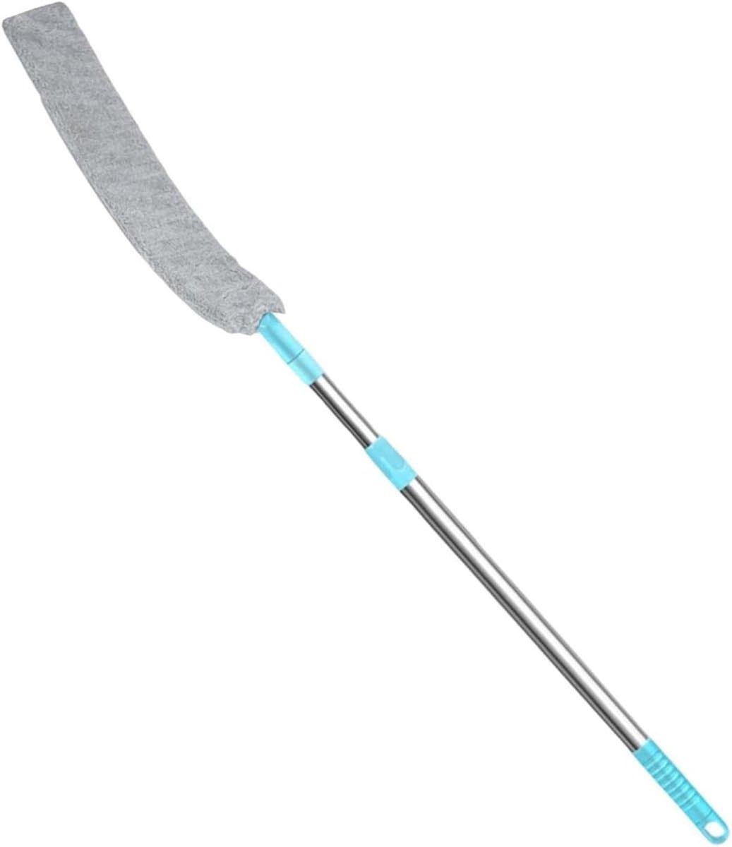 Stoffer met steel - Plumeau verlengbaar - Hoge plekken reinigen - Flexibele stofkop - 95-130 cm - Grijs — afbeelding 1
