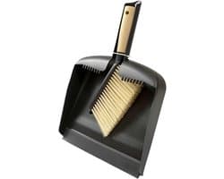 Stoffer en blik - Mini schoonmaakset - Snelle schoonmaak - Geïntegreerd kammechanisme - Compact ontwerp - Grijs