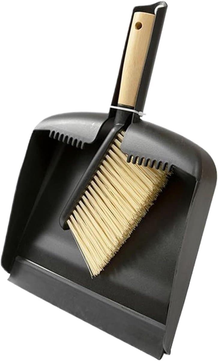 Stoffer en blik - Mini schoonmaakset - Snelle schoonmaak - Geïntegreerd kammechanisme - Compact ontwerp - Grijs — afbeelding 1