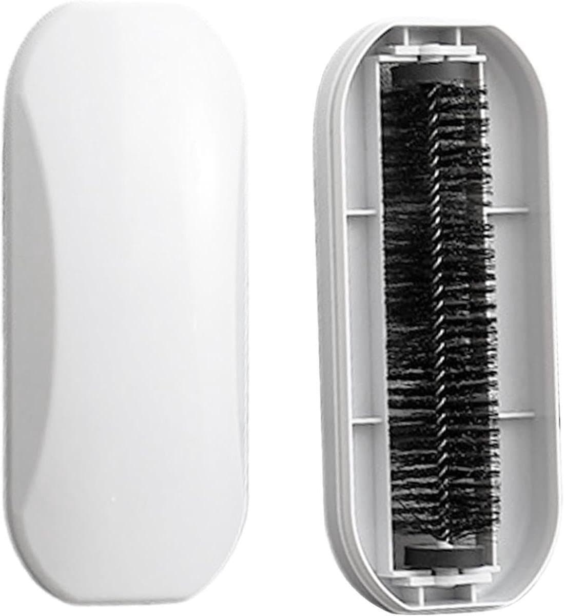 Handmatige Kruimelveger - Puinverzamelaar Tafelborstel - Snel Oppervlakken Reinigen - Dubbelzijdige Borstels - 19.8 cm - Wit — afbeelding 1