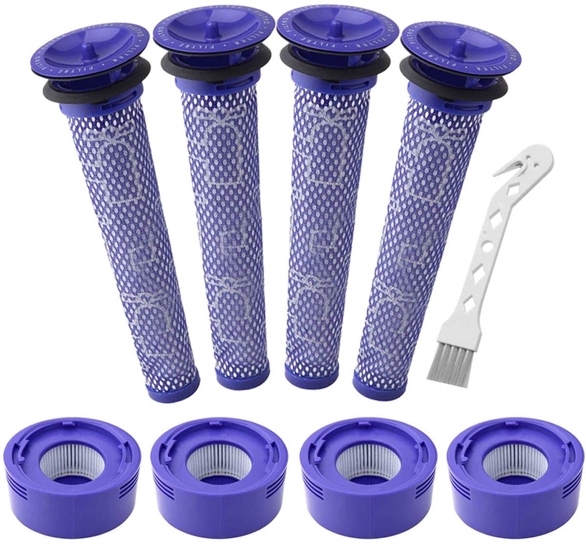 Voor- en nafilter Geschikt voor Dyson V7/8 4+4 stuks Blauw — afbeelding 1