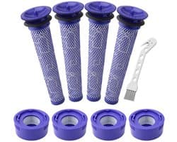 Voor- en nafilter Geschikt voor Dyson V7/8 4+4 stuks Blauw