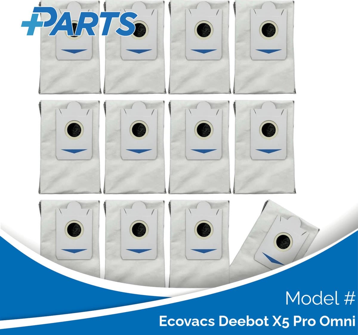 Ecovacs Deebot X5 Pro Omni Stofzakken (12 Stuks, Plus.Parts® alternatief voor DDB030025) — afbeelding 1