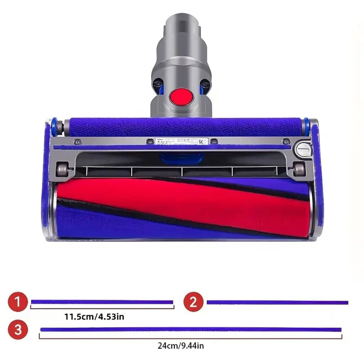 Geschikt voor dyson V6V7V8V10V11 stofzuigeraccessoires anti-schuurmiddel strip met wollen rand voor het vervangen van de strip, een lange twee korte + schroevendraaier — afbeelding 1