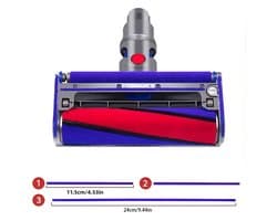 Geschikt voor dyson V6V7V8V10V11 stofzuigeraccessoires anti-schuurmiddel strip met wollen rand voor het vervangen van de strip, een lange twee korte + schroevendraaier