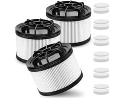 3-delige Filterset + 6 Voor/Achtermotorfilters - Geschikt voor Levoit LVAC 200 Draadloze Stofzuigers (LSV-V201F-WUS)