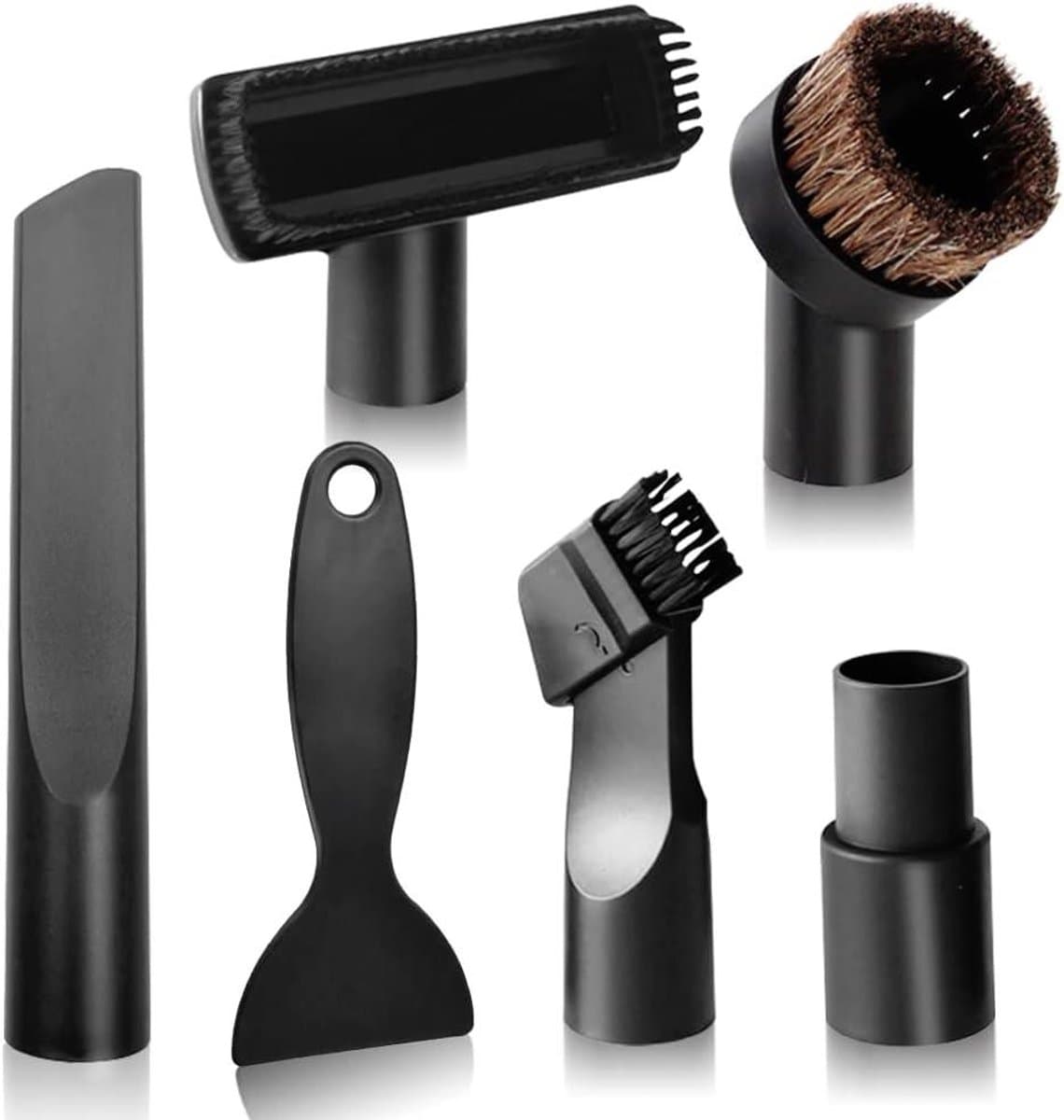 Allecto plus - Stofzuigermondstukkenset 6 stuks Ø 32/35 mm, Reinigingsset Vloerzuigmonden - Borstelzuigmond - Voegenzuigmond - Meubelborstel - Kärcher Miele Geschikt - Stofzuiger Accessoires — afbeelding 1