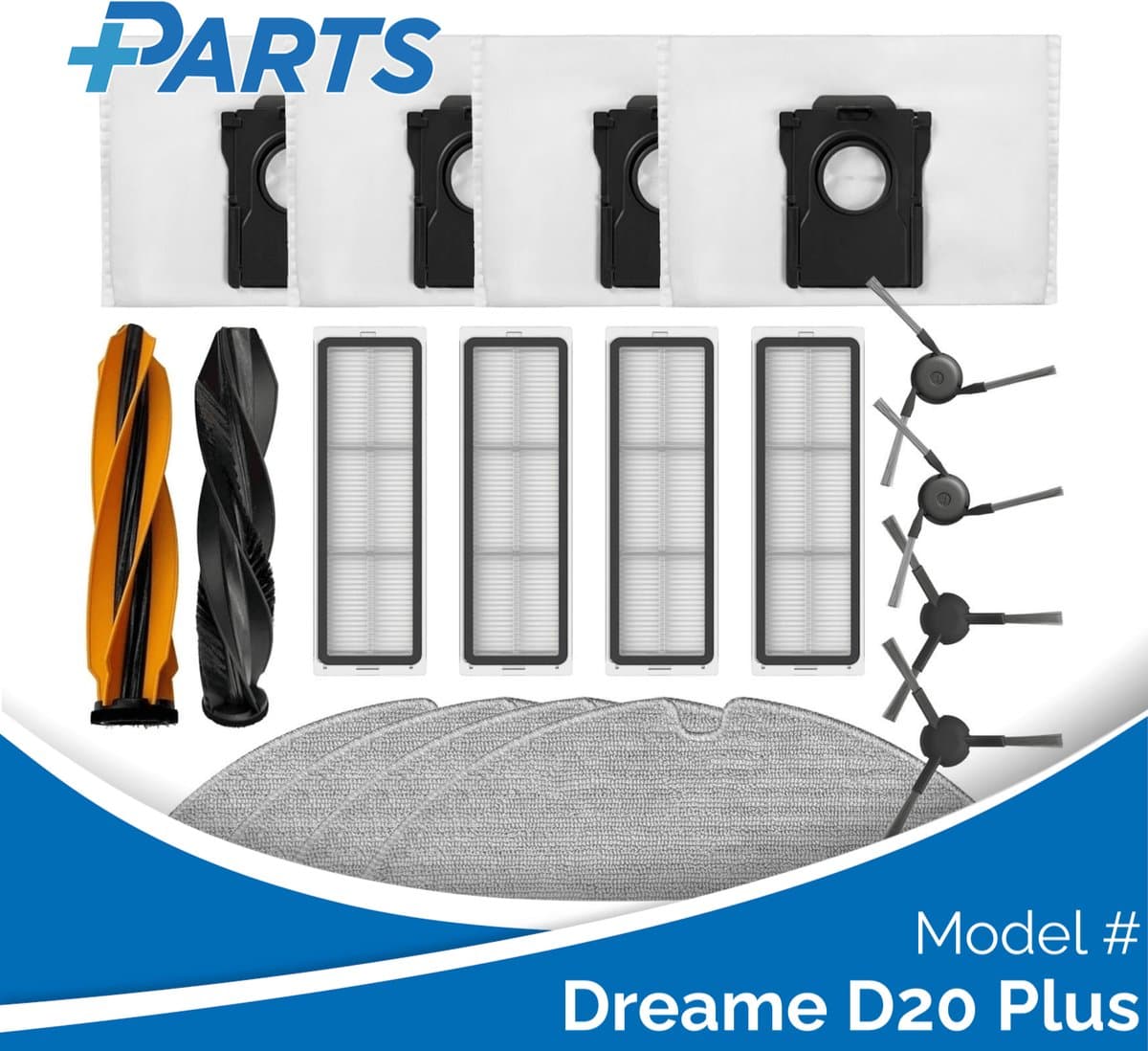 Dreame D20 Plus Onderhoudsset (Plus.Parts® alternatief voor RAK72 / RAK73) — afbeelding 1
