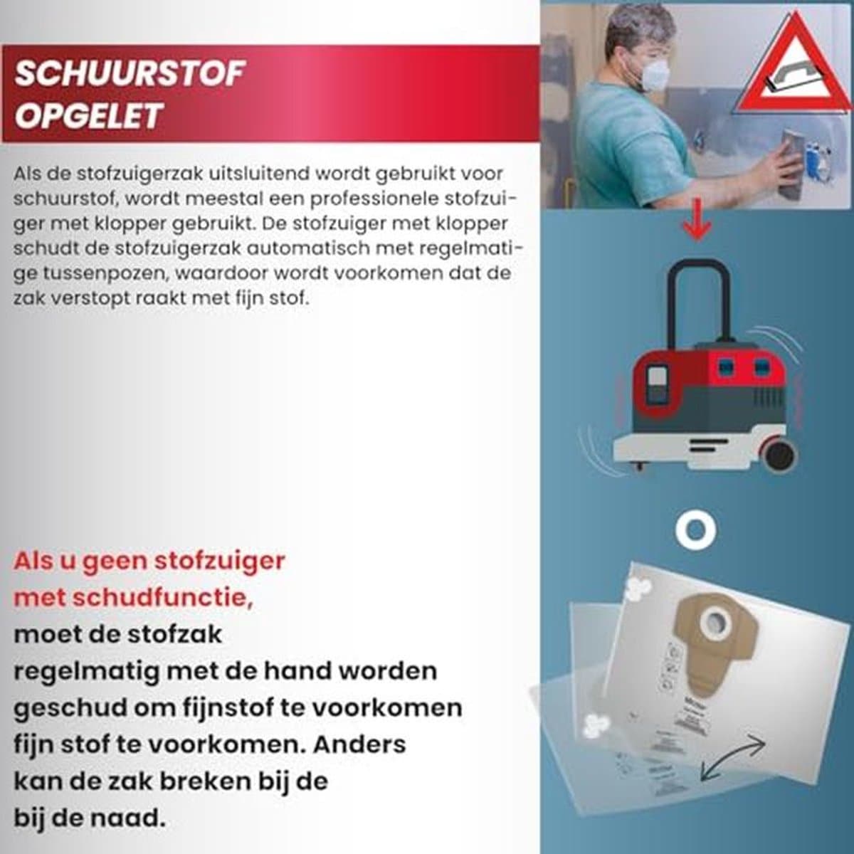 20 Stofzuigerzakken 20L Compatibel voor Alle 20 Liter Stofzuigers voor Nat Gebruik — afbeelding 1