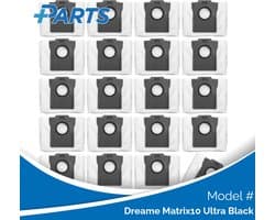 Dreame Matrix10 Ultra Black Stofzakken (20 Stuks, Plus.Parts® alternatief voor RDB8)