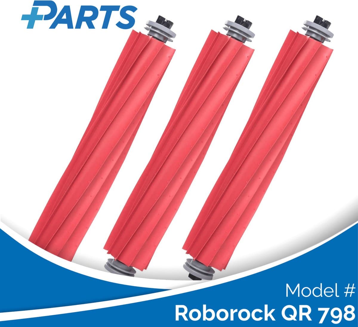 Roborock QR 798 Borstels (3 Stuks, Plus.Parts® alternatief voor 8.02.0079) — afbeelding 1