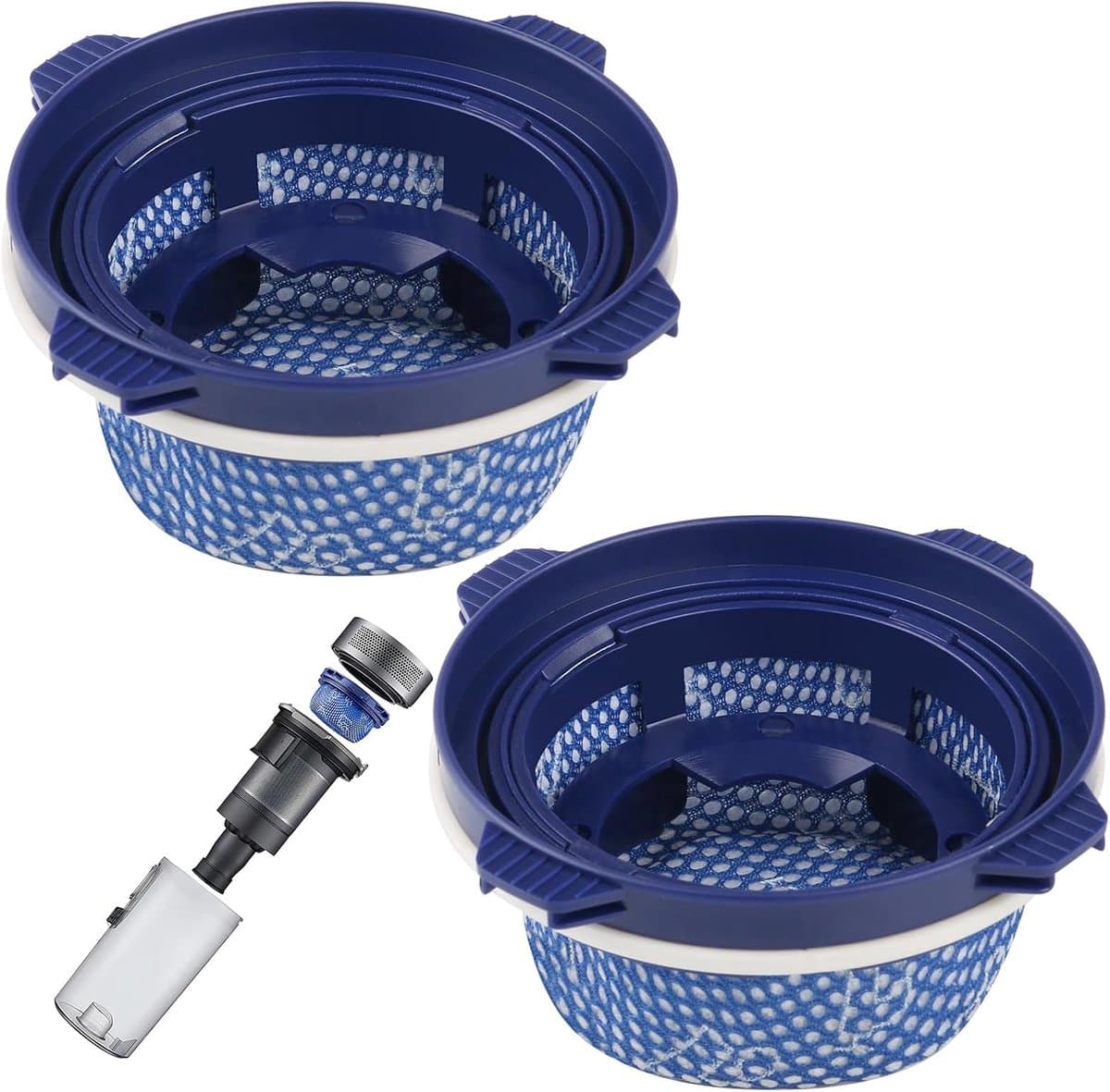 Filter geschikt voor Samsung Jet Jet7070+7575+90/ Bespoke VS20 - 2 stuks - Wasbaar - vervanging-stok stofzuiger filter-onderdelen - blauw — afbeelding 1