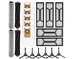 PromoHome 20-delige vervangingsset voor Eufy Omni S1 Pro robotstofzuiger - 2 rubberen rolborstels, 2 rolmops, 6 zijborstels, 5 stofzakken, 5 HEPA-filters