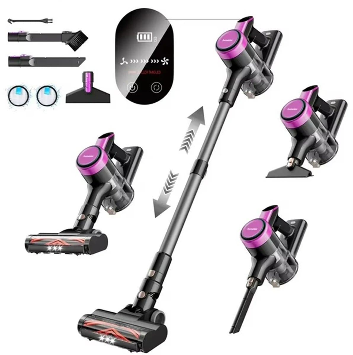 Innovastore Draadloze Steelstofzuiger - Stofzuiger - Steelstofzuiger - Accu - Zuigvacuüm - Draadloos - Kruimeldief - 300W - Zwart — afbeelding 1