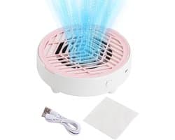 Nagelstof Afzuiger - Schoonmaakmachine Stof - Nagelverzorging Thuis - Geoptimaliseerd Luchtstroomsysteem - 17 x 15.8 x 5.5 cm - Wit