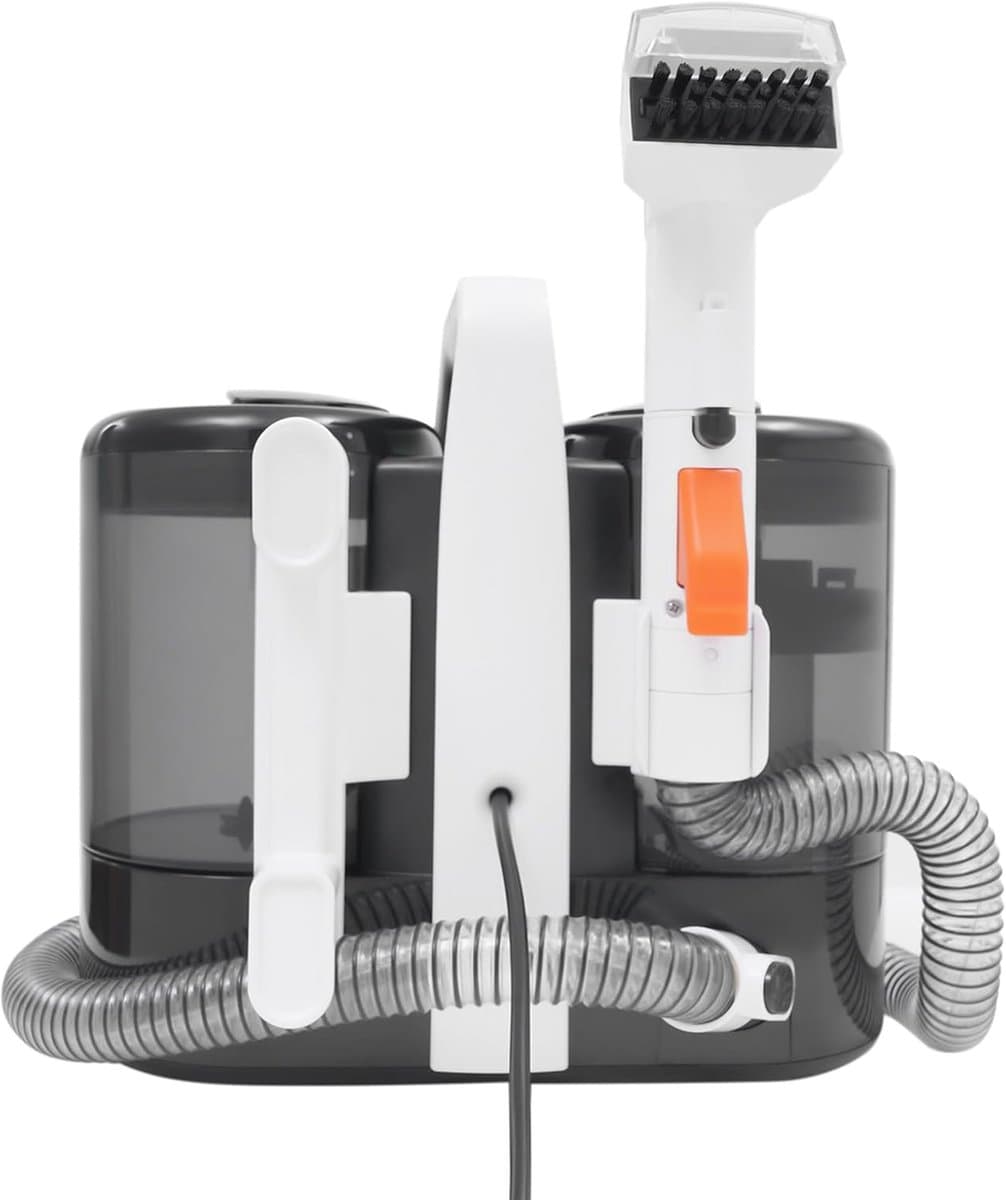 Stofferingsreiniger Natzuiger - Bekledingsreiniger Tapijtreiniger - Vlekken Verwijderen - 15 kPa Zuigkracht - 600W Vermogen - Wit Zwart — afbeelding 1
