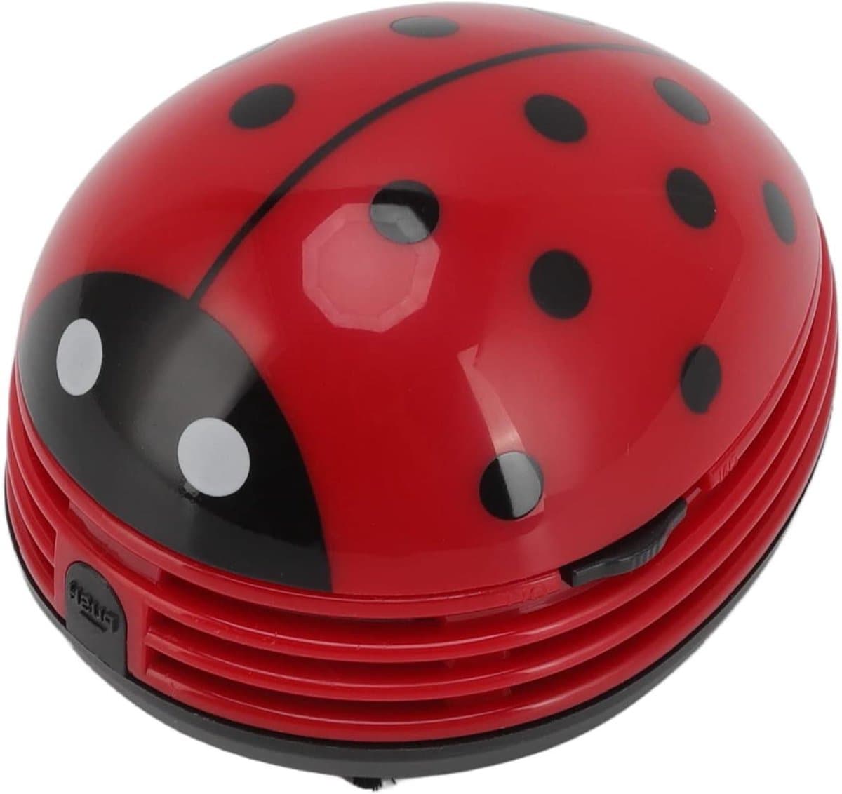 Mini Stofzuiger - Desktop Veegmachine - Bureau Schoonmaken - Liefheersbeestje Design - 11 x 9 x 7 cm - Rood — afbeelding 1