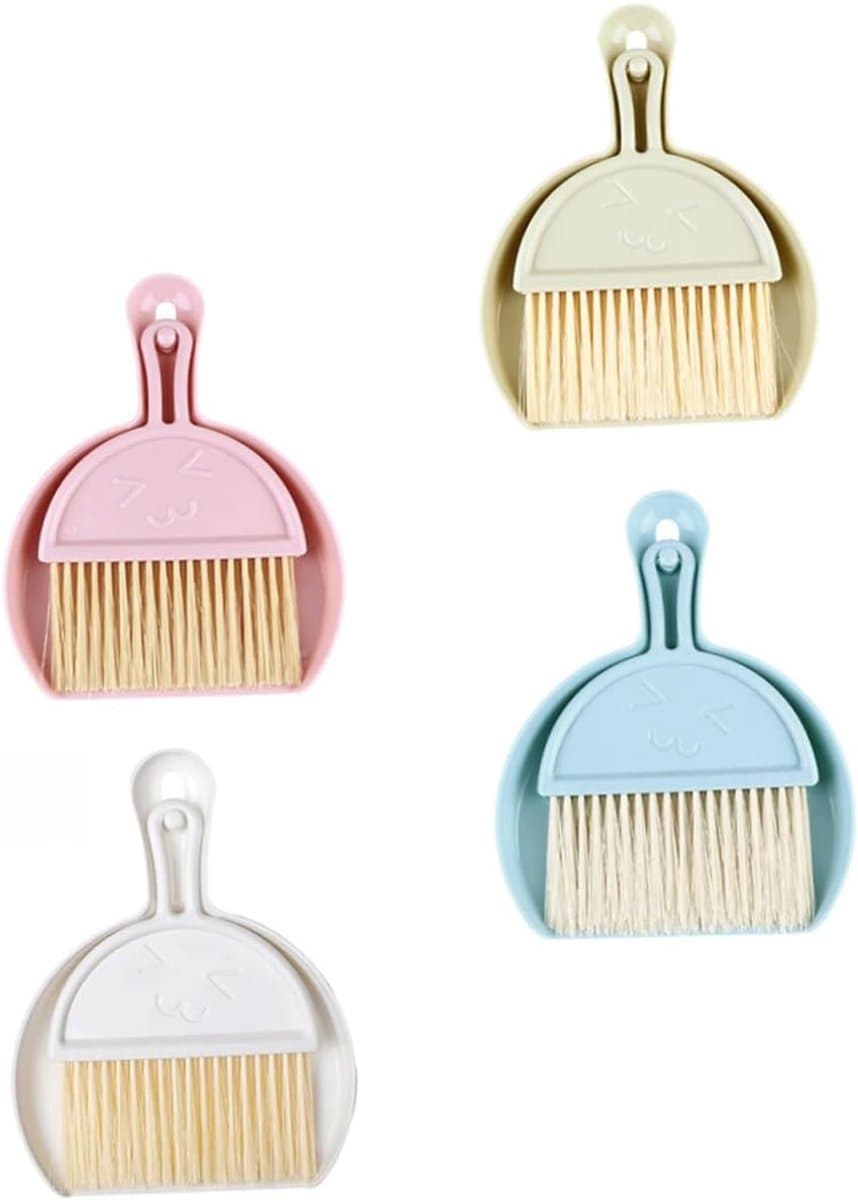 Mini Stoffer Blikset - Reinigingsborstel Set - Bureau Schoonmaken - Compact Lichtgewicht - 21x16cm - Diverse Kleuren — afbeelding 1