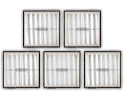 Dailygoods- HEPA-filters 5 Stuks - Vervangende Filters - Compatibel met Roborock Q10 S5/Q10 S5+/Q10 X5/Q10 X5+ - Hoge Kwaliteit - 99,9% Filtratiesnelheid - Stofzuigerfilters