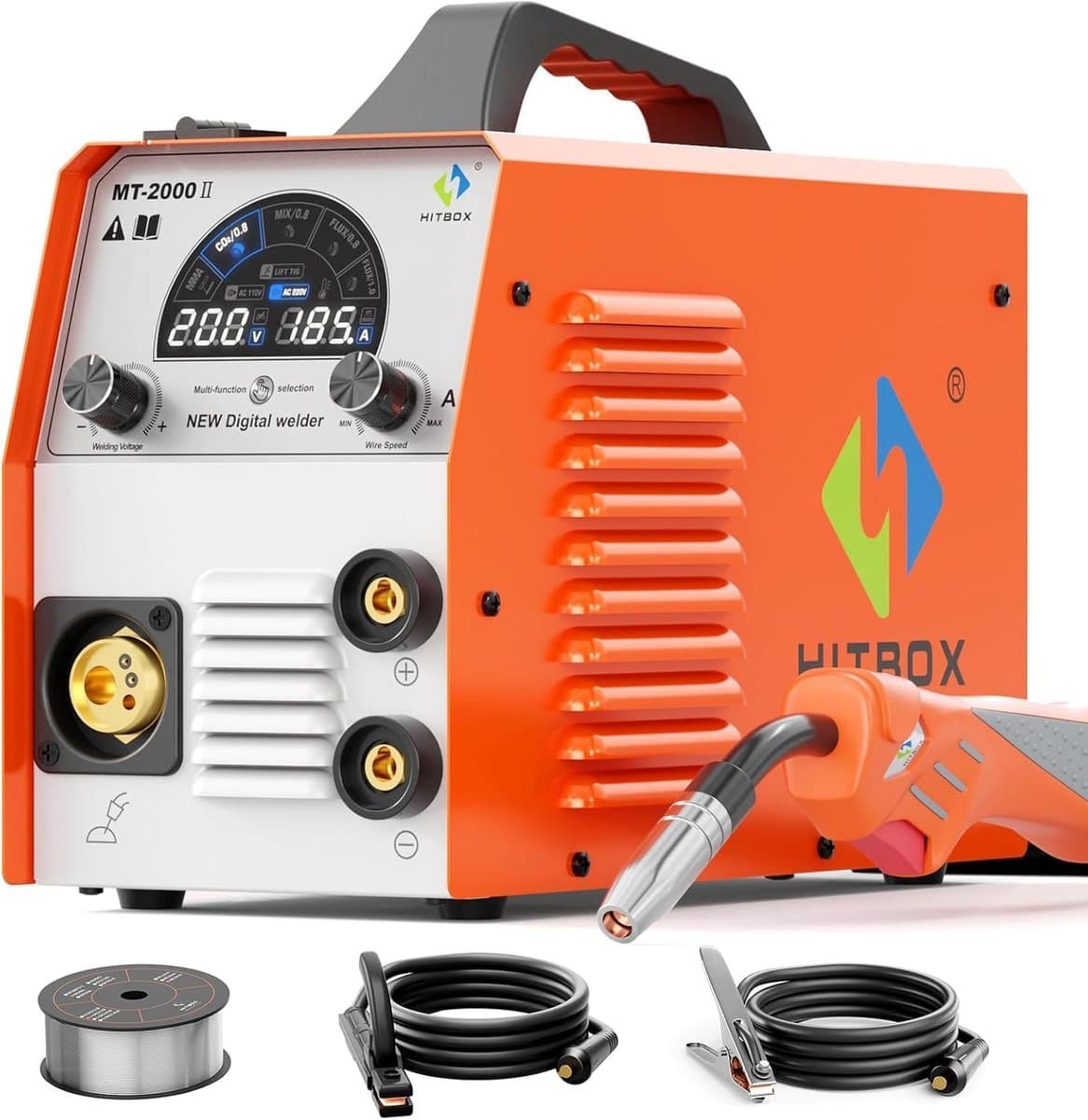 Lasapparaat 4-in-1 - Inverter MIG - Metaal Bewerken - Kleurendisplay - 200A - Roestvrij staal — afbeelding 1