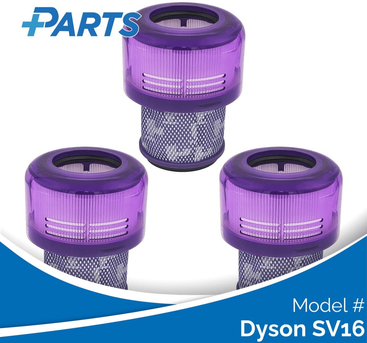 Dyson SV16 Filters (3 Stuks, Plus.Parts® alternatief voor 970422-01) — afbeelding 1