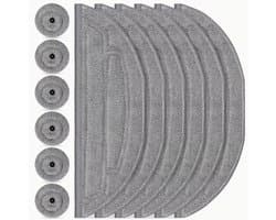 12-Pack Mop Pads Navullingen Geschikt voor Roborock S8 MaxV Ultra /S8 Max Ultra Robot Stofzuiger, 6-Pack Mop Doekjes met Dubbele Sonische Vibratie Modules, 6-Pack Rand Mop Pads Accessoires, Stofzuiger Mop, Mop Voor Vloer