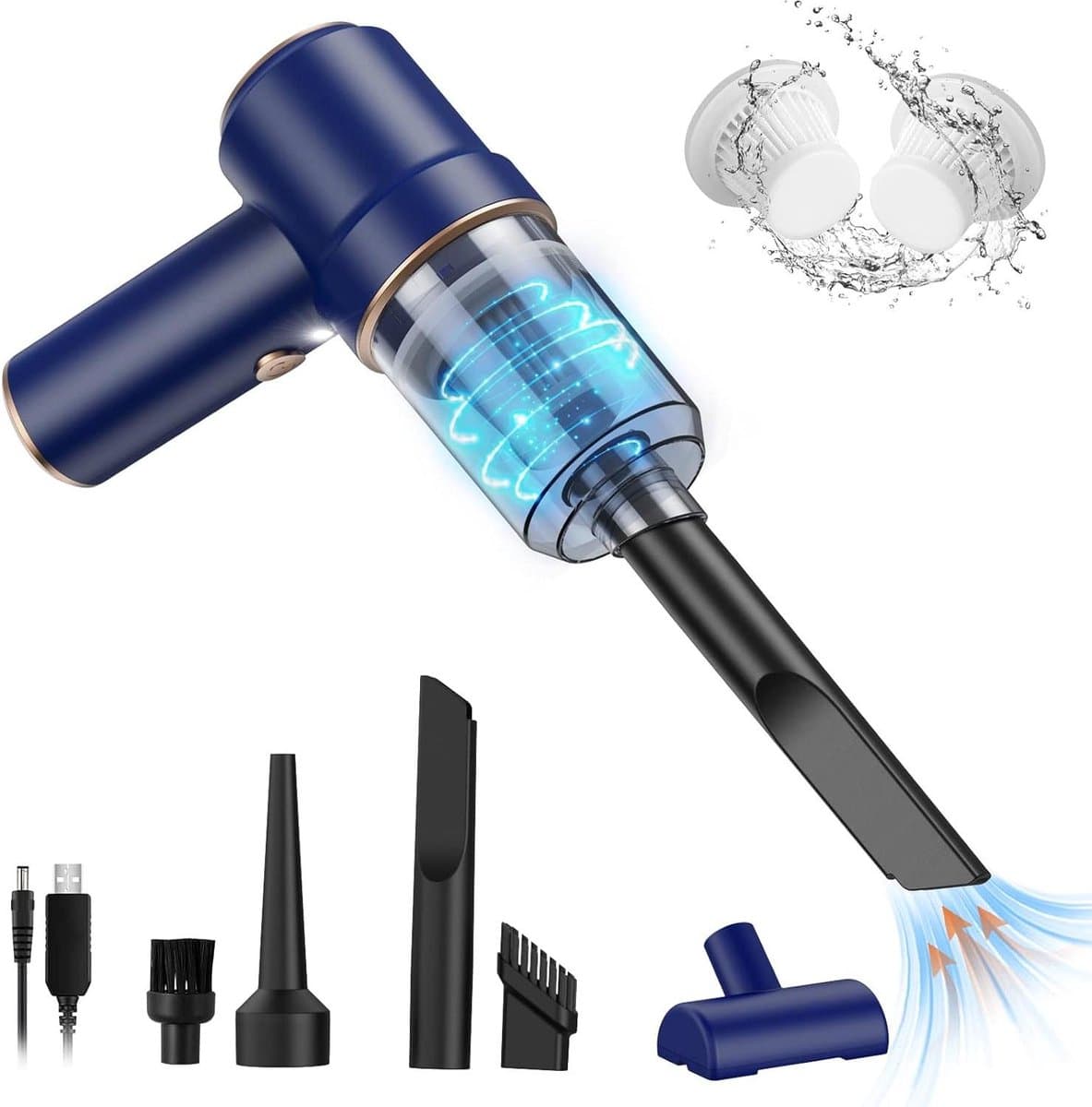 Cordless Auto Mini Handheld Vacuum Cleaner - Krachtige Zuigkracht - Oplaadbaar - 2 in 1 - Lichtgewicht - Thuis - Pet Hair - Auto Reiniging — afbeelding 1