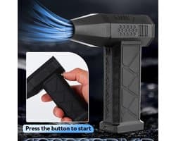 Mini Turbo Blower - Draagbare Ventilator - Efficiënt Reinigen - Borstelloze Motor - 130x45mm - Zwart