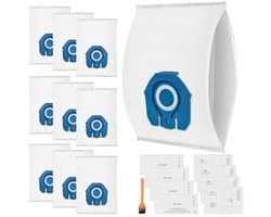 10 Stofzuigerzakken GN voor Miele Complete C3/C2, Classic C1, S2, S5, S8, S400 Serie - Incl. 4 Motor- en 4 Uitlaatfilters - PromoHome