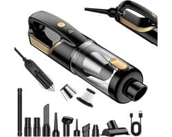 Draagbare Kruimeldief - Auto Stofzuiger - Snel Opruimen - 4-in-1 Multifunctioneel - 27000 Pa - Zwart