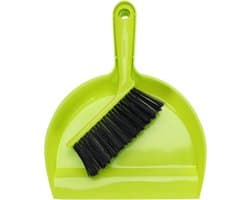 Kleine Bezem Stoffer - Handveger Set - Huishoudelijk Schoonmaken - Platte Rand Ontwerp - Compact Formaat
