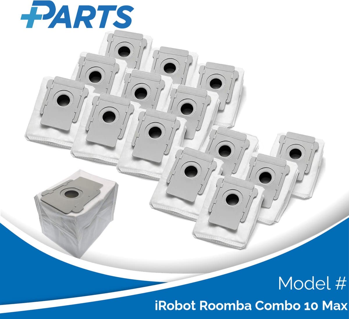 iRobot Roomba Combo 10 Max Stofzakken (15 Stuks, Plus.Parts® alternatief voor 4626194 / 4640235) — afbeelding 1