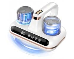 Matrasstofzuiger - 4-in-1 Draadloze Matrasstofzuiger met UV-licht en LED-scherm, Dubbele Zuigmond, Ultrasoon, Krachtige Zuigkracht, Anti-huisstofmijt handstofzuiger voor Bed, Bank, Kussens