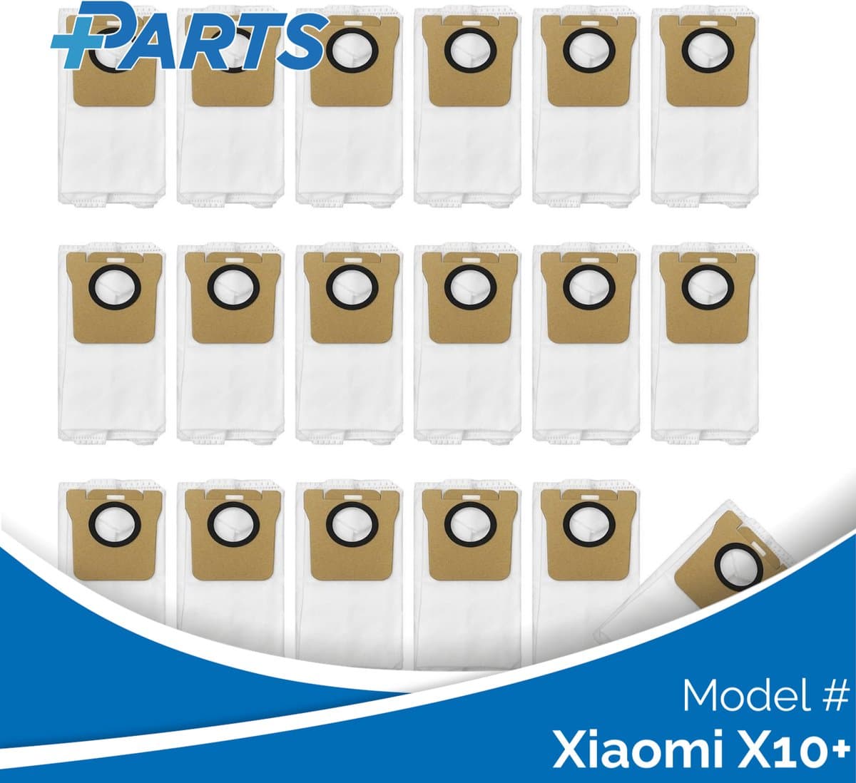 Xiaomi X10+ Stofzakken (18 Stuks, Plus.Parts® alternatief voor RDB3) — afbeelding 1