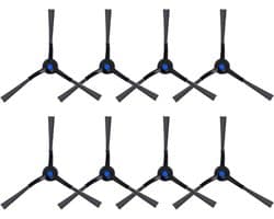Zijborstels Stofzuiger - Reserveonderdelen Robotstofzuiger - Vloeren Schoonmaken - Hoogwaardige Nylon Borstels - 8 Stuks - Wit