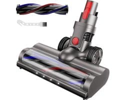Stofzuigeraccessoires - Turbo Borstel - Geschikt voor Dyson V7 V8 V10 V11 V15 - Vloerzuigmond - Stofzuigermondstuk - voor harde vloeren en tapijten - met 4 LED-lampen - borstel